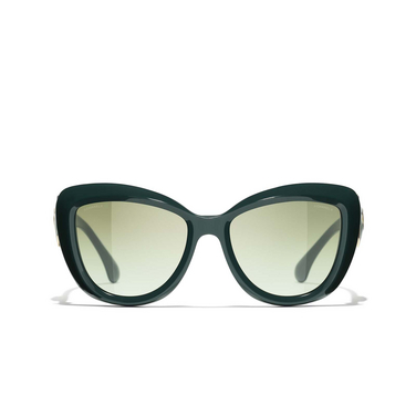 CHANEL Schmetterlingsförmige sonnenbrille 1459S3 green - Vorderansicht