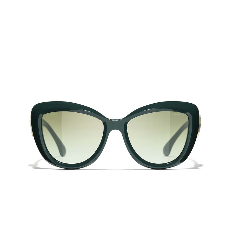 CHANEL Schmetterlingsförmige sonnenbrille 1459S3 green