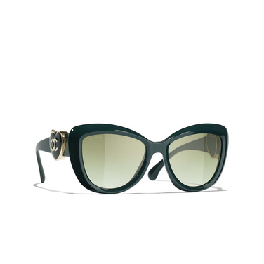 CHANEL Schmetterlingsförmige sonnenbrille 1459S3 green - Dreiviertelansicht