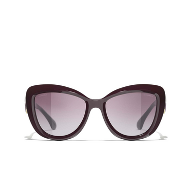 CHANEL Schmetterlingsförmige sonnenbrille 1461S1 burgundy - Vorderansicht