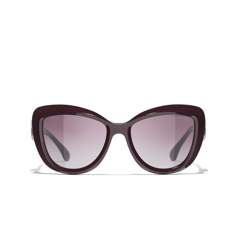 CHANEL Schmetterlingsförmige sonnenbrille 1461S1 burgundy