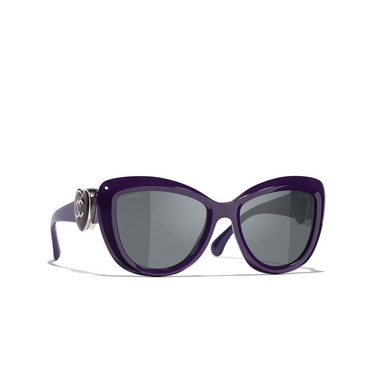 CHANEL Schmetterlingsförmige sonnenbrille 1758S4 purple - Dreiviertelansicht