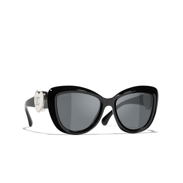 CHANEL butterfly Sunglasses C501S4 black - three-quarters view
