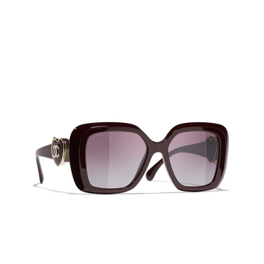 CHANEL square Sunglasses 1461S1 burgundy - three-quarters view