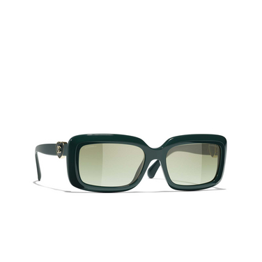 CHANEL rectangle Sunglasses 1459S3 green - three-quarters view