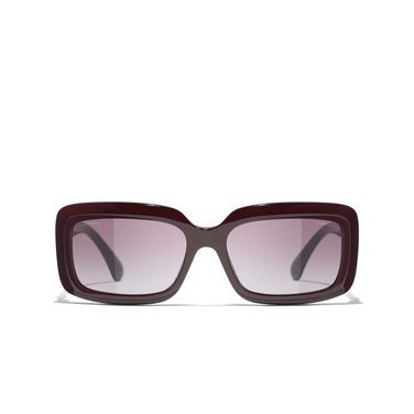 CHANEL rectangle Sunglasses 1461S1 burgundy - front view