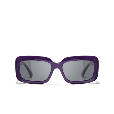 CHANEL rectangle Sunglasses 1758T8 purple - front view