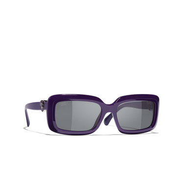CHANEL rectangle Sunglasses 1758T8 purple - three-quarters view
