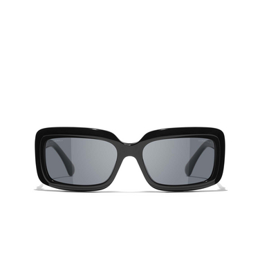 Solaires rectangles CHANEL C501S4 black - Vue de face