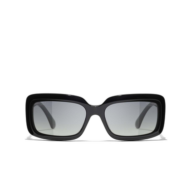 CHANEL rectangle Sunglasses C622S8 black - front view