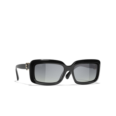 CHANEL rectangle Sunglasses C622S8 black - three-quarters view