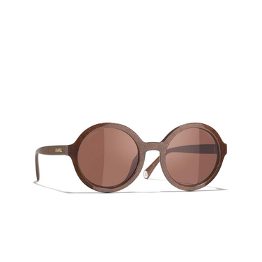 CHANEL round Sunglasses 1754C5 brown - three-quarters view