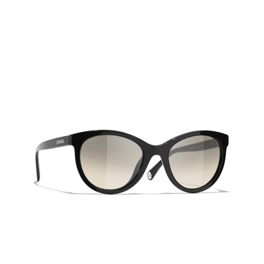 CHANEL pantos Sunglasses C50132 black - three-quarters view
