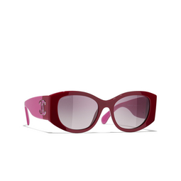 CHANEL oval Sunglasses 1769S1 red