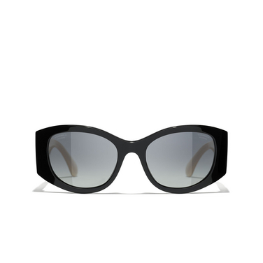 CHANEL oval Sunglasses C534S8 black - front view