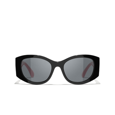 CHANEL oval Sunglasses C535S4 black - front view