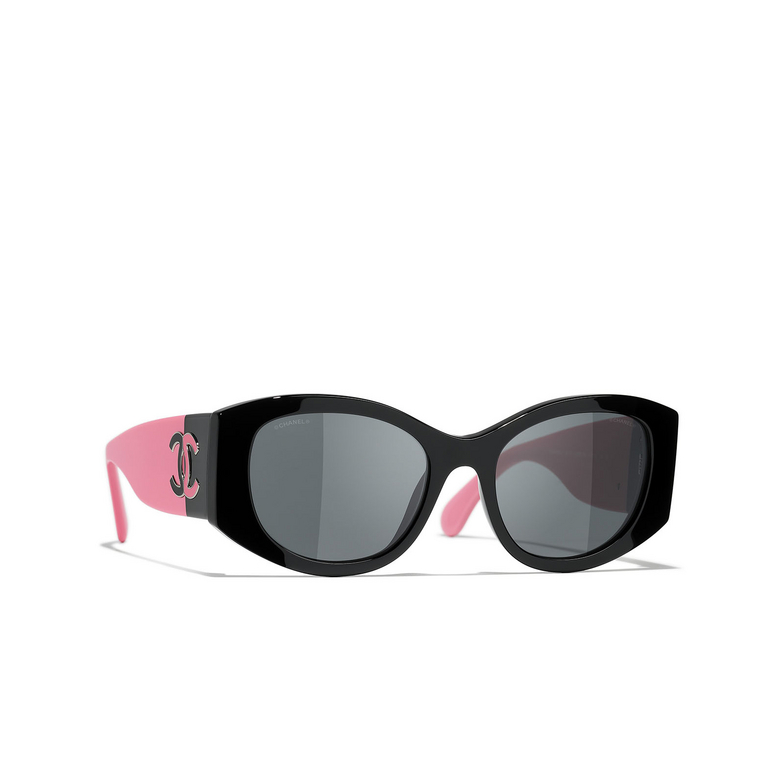 CHANEL oval Sunglasses C535S4 black