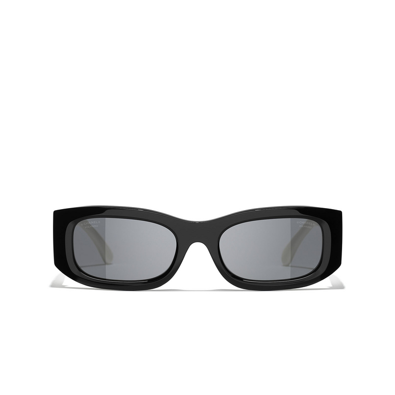CHANEL rechteckige sonnenbrille 1656T8 black