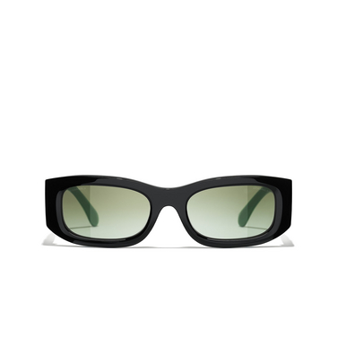CHANEL rectangle Sunglasses 17728E black - front view