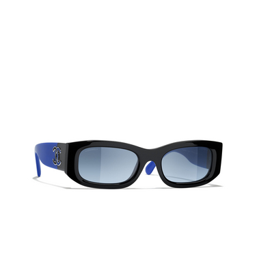 CHANEL rectangle Sunglasses 1773S2 black - three-quarters view