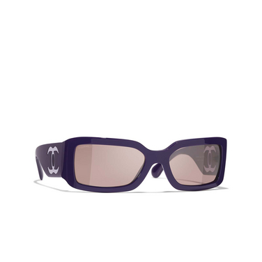 CHANEL rectangle Sunglasses 175853 purple - three-quarters view