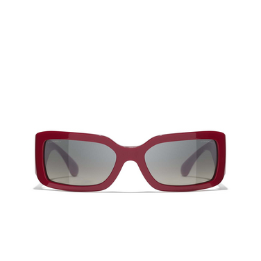CHANEL rechteckige sonnenbrille 175971 red - Vorderansicht