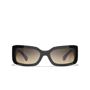 CHANEL rechteckige sonnenbrille C501W1 black - Vorderansicht