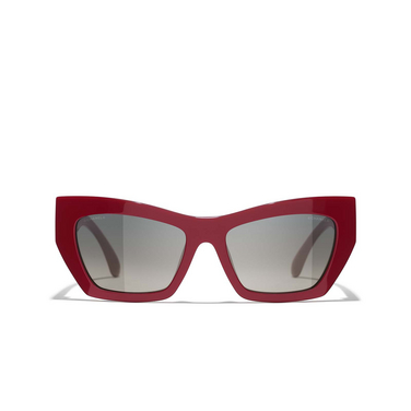 CHANEL Katzenaugenförmige sonnenbrille 175971 red - Vorderansicht
