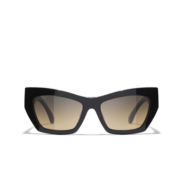 CHANEL Katzenaugenförmige sonnenbrille C501W1 black - Vorderansicht