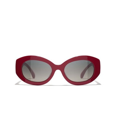 CHANEL oval Sunglasses 175971 red - front view