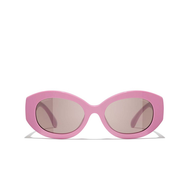 CHANEL oval Sunglasses 177653 baby pink - front view