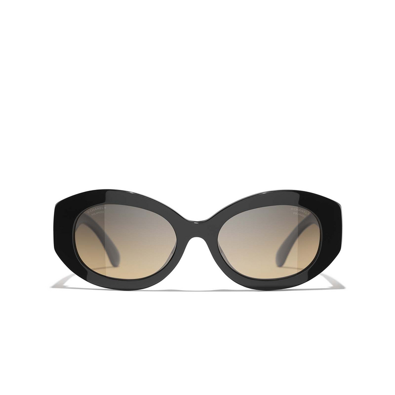 Solaires ovales CHANEL C501W1 black