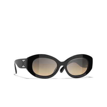 CHANEL oval Sunglasses C501W1 black