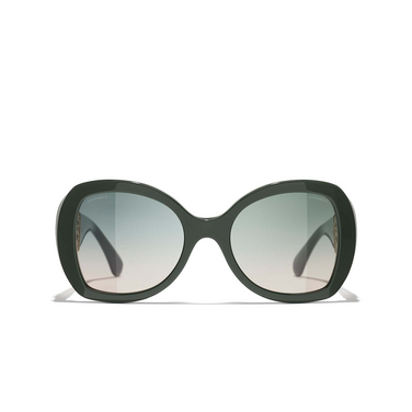 CHANEL Schmetterlingsförmige sonnenbrille 1791S3 kaki green - Vorderansicht