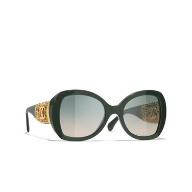 CHANEL butterfly Sunglasses 1791S3 kaki green - three-quarters view