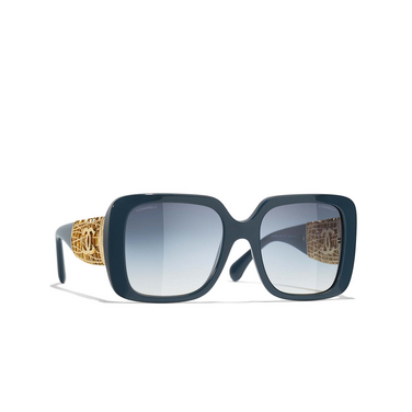 Gafas de sol cuadradas CHANEL 17900O blue grey - Vista tres cuartos