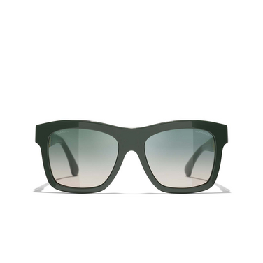 Gafas de sol cuadradas CHANEL 1791S3 kaki green - Vista delantera