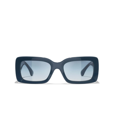 Solaires rectangles CHANEL 17900O blue grey - Vue de face