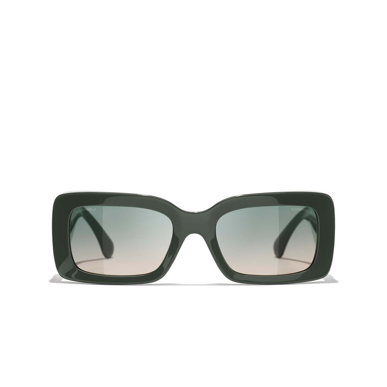 CHANEL rectangle Sunglasses 1791S3 kaki green