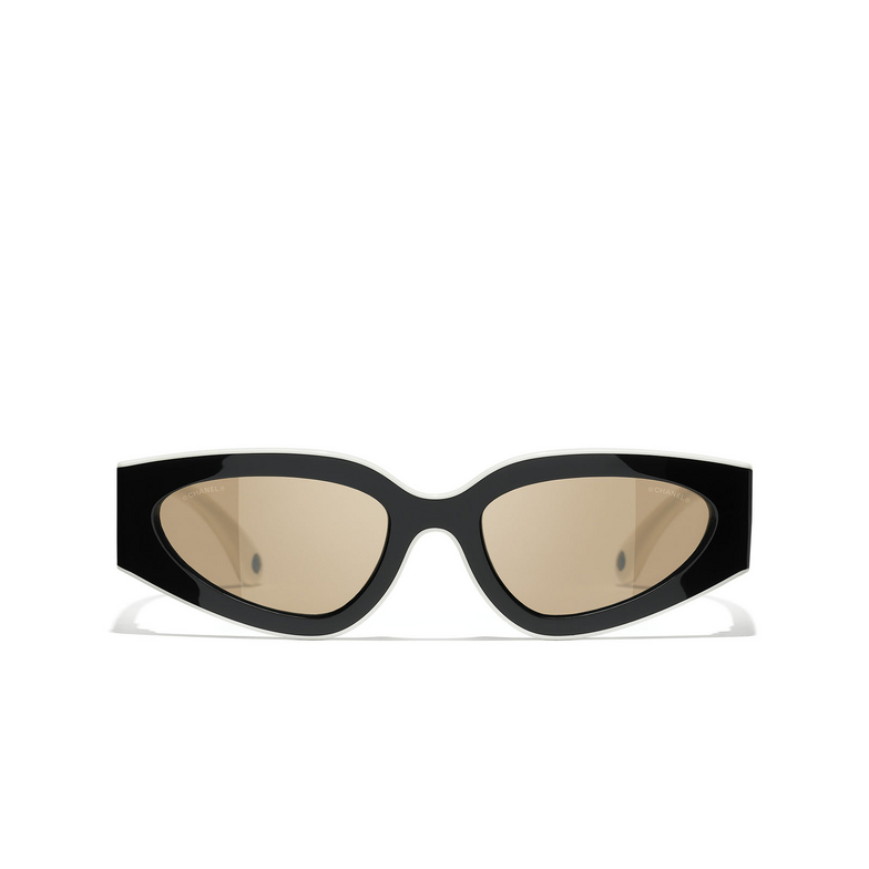CHANEL cateye Sunglasses 165653 black & white