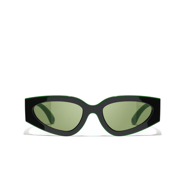 CHANEL cateye Sunglasses 17724E black & green - front view