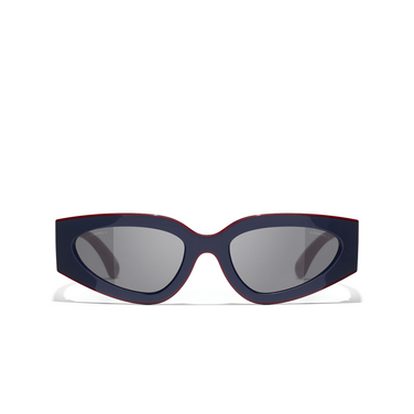 Solaires oeil de chat CHANEL 1773B1 blue & burgundy - Vue de face