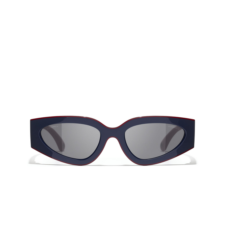 CHANEL Katzenaugenförmige sonnenbrille 1773B1 blue & burgundy