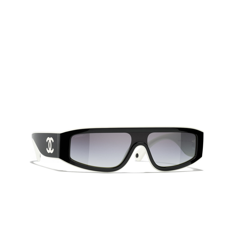 CHANEL shield Sunglasses 1656S6 black & white