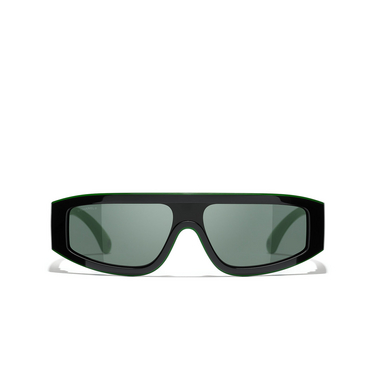 CHANEL Umschließende sonnenbrille 17723H black & green - Vorderansicht