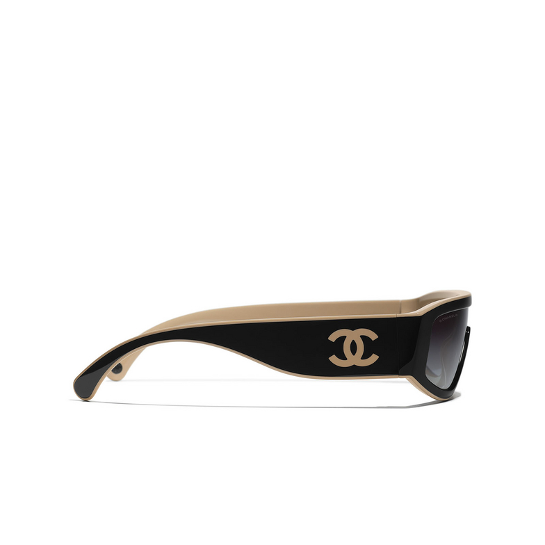 CHANEL Umschließende sonnenbrille C534S6 black & beige