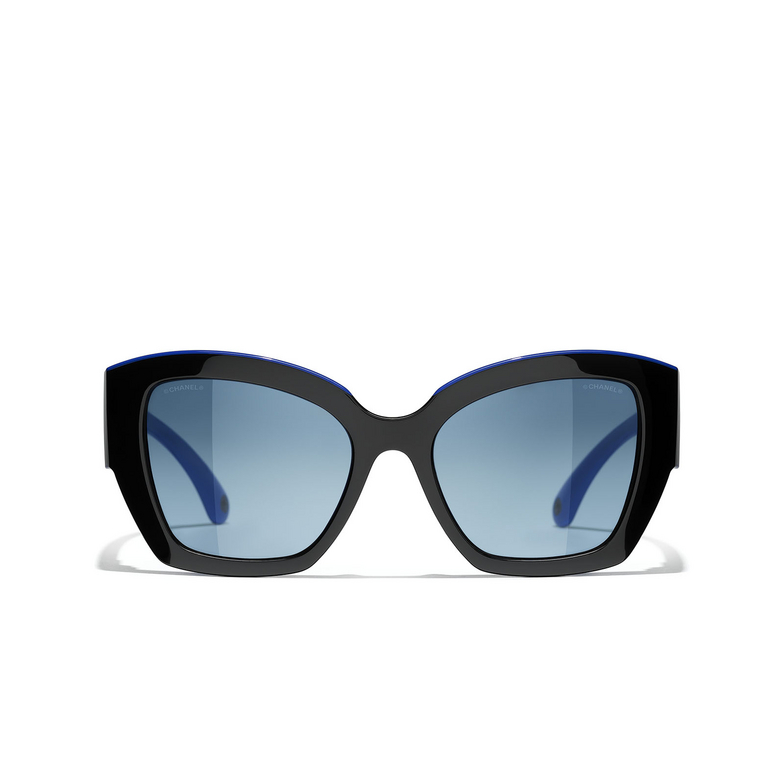 CHANEL butterfly Sunglasses 1768Q8 black & blue