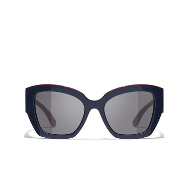 Solaires papillon CHANEL 1773B1 blue & burgundy - Vue de face