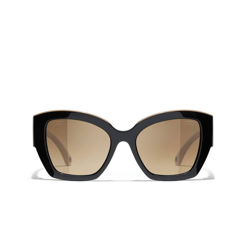 CHANEL butterfly Sunglasses C534M2 black & beige