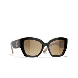 CHANEL butterfly Sunglasses C534M2 black & beige